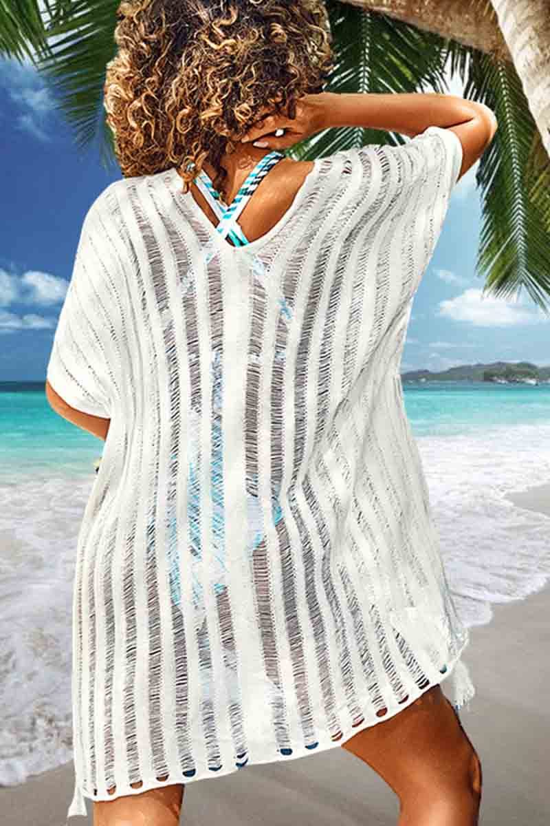 Florcoo  Hollow See-Through Swimwear Cover-Up - Fashionpara