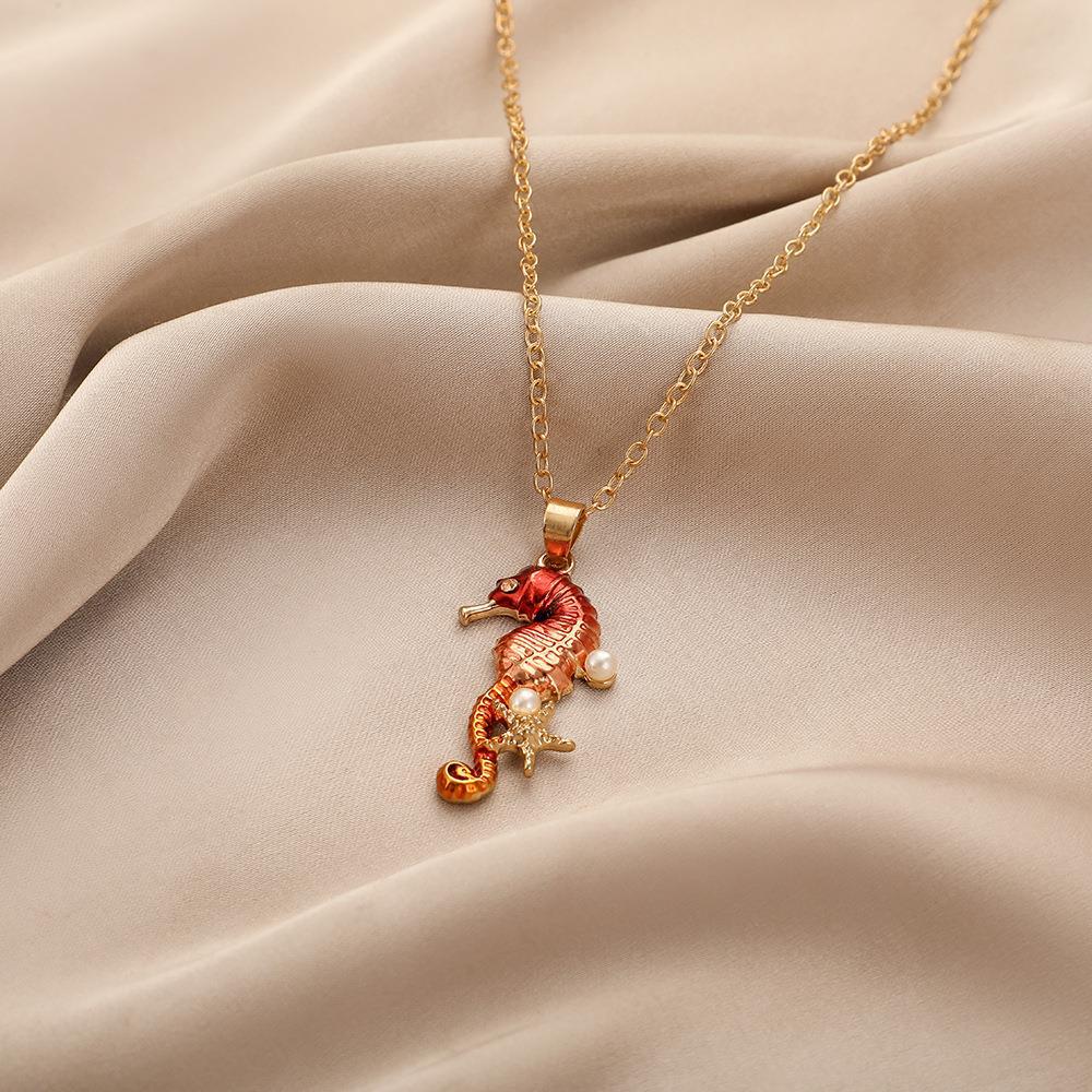Set Auger Seahorse Sea Necklace