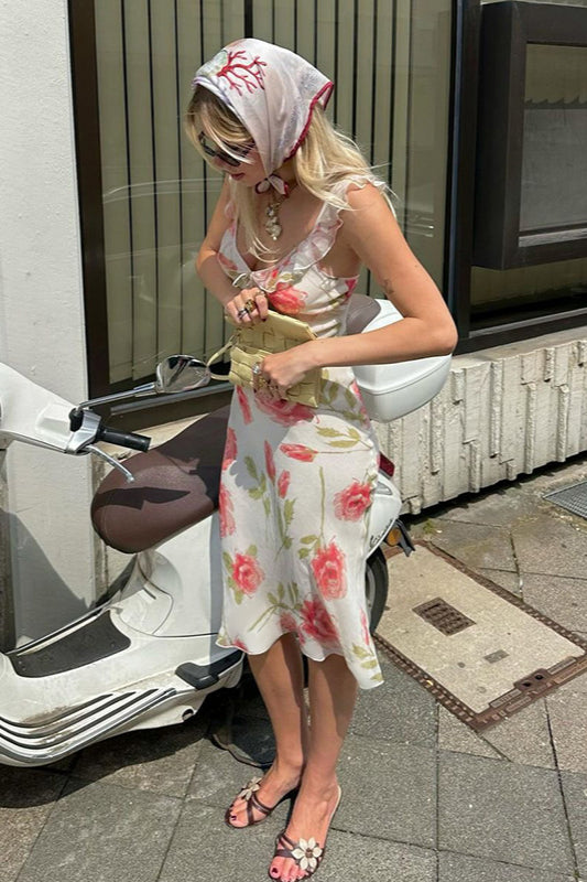 Floral Cami French Style Party Dress