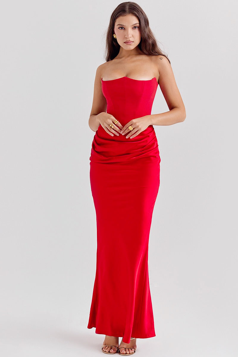 Strapless Backless Bodycon Party Dress - Fashionpara
