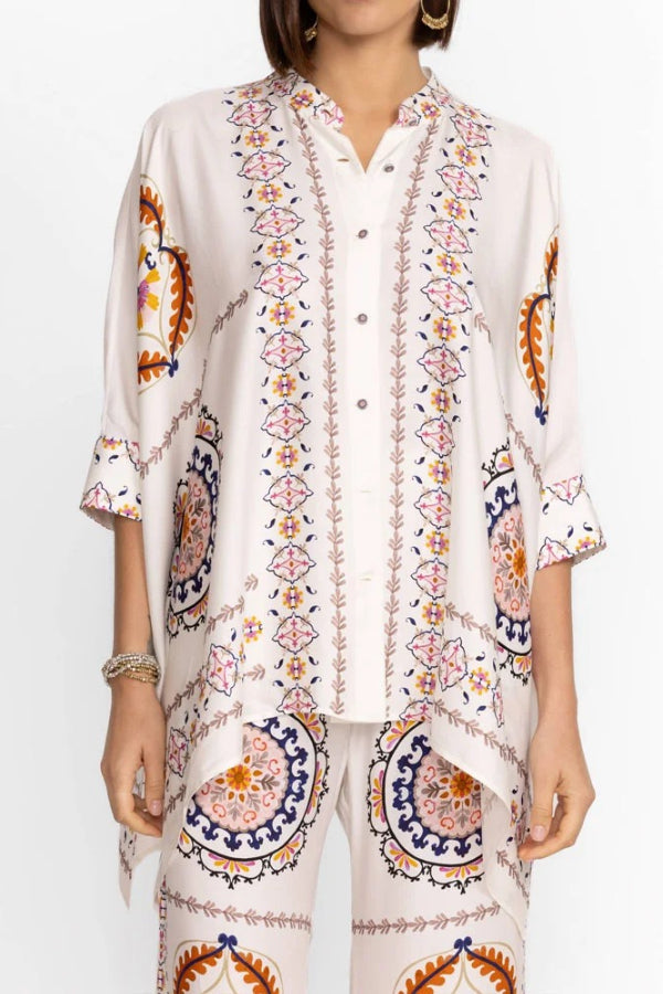 Fashion Positioning Print Shirt & Pants Two-piece Set - Fashionpara