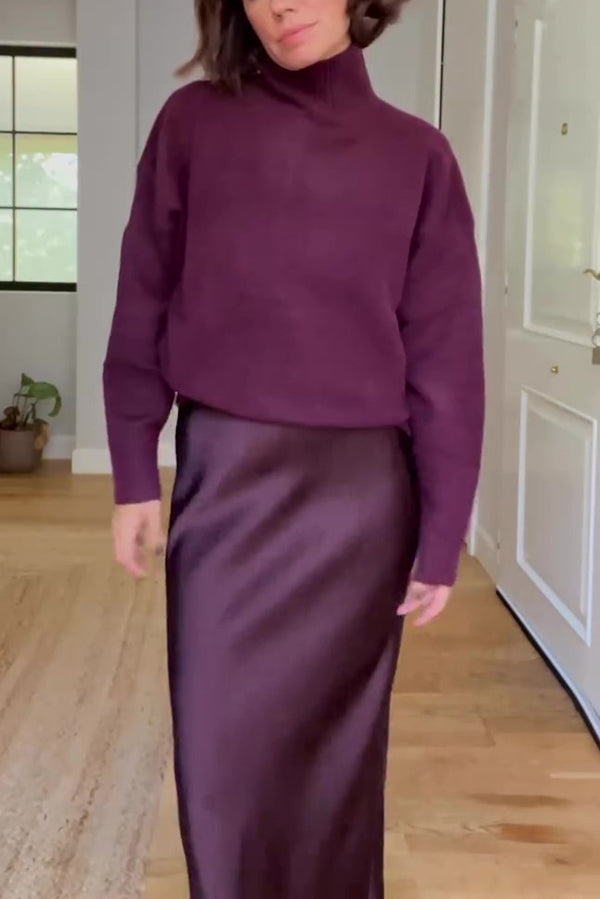 Jaelyn Long Sleeve Turtleneck Sweater and Maxi Skirt Set