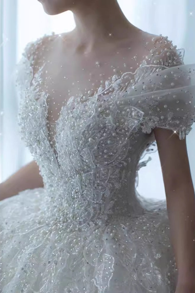 Beaded A Line Wedding Dress