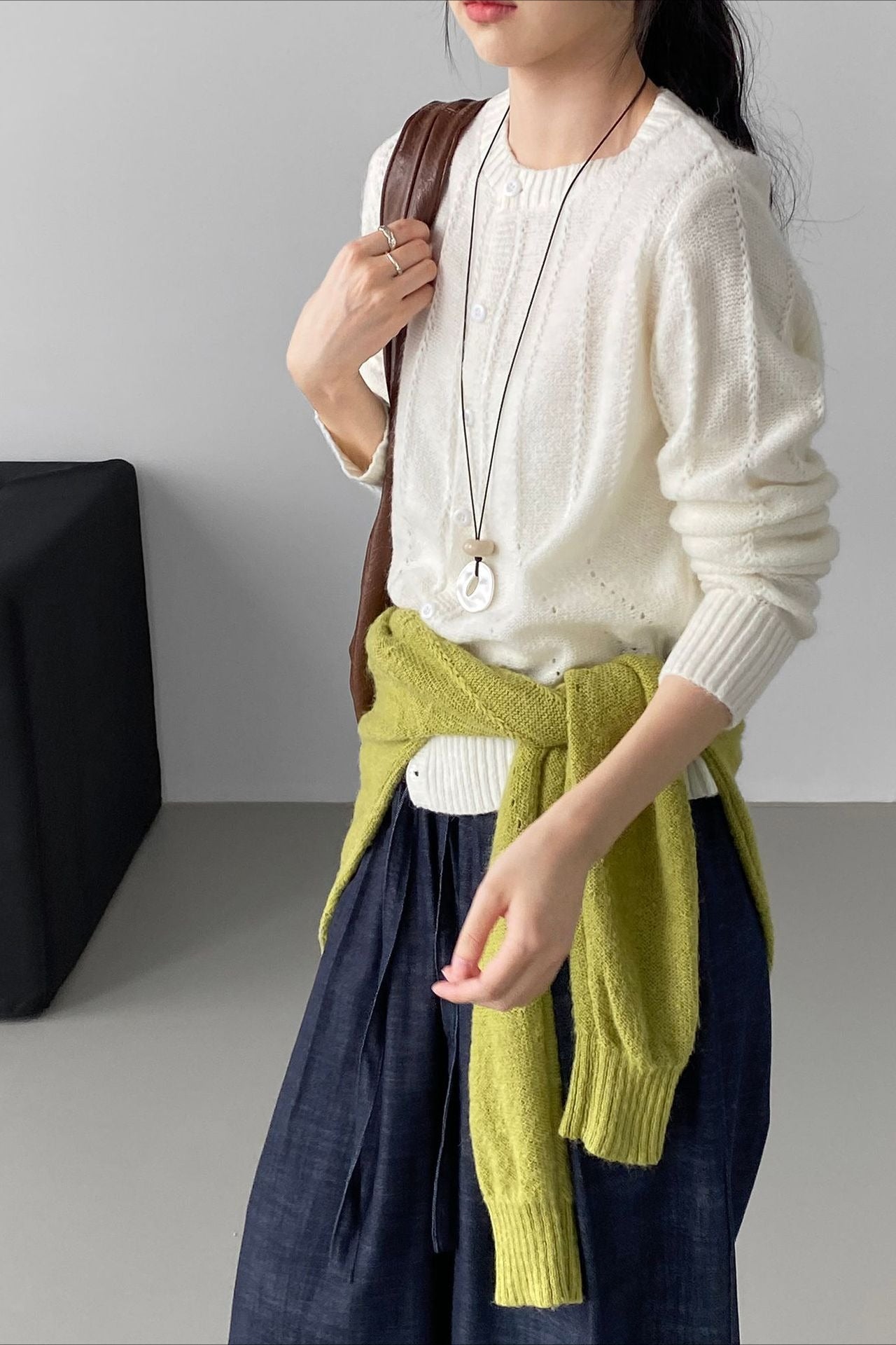 Elegant Wool Knit Cardigan for Cozy Layering and Style