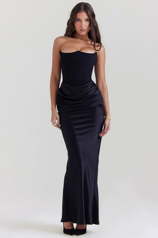 Strapless Backless Slim Formal Dress
