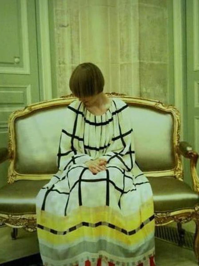 Casual Round Neck 3/4 Sleeve Loose Plaid Maxi Dress  Fashionpara