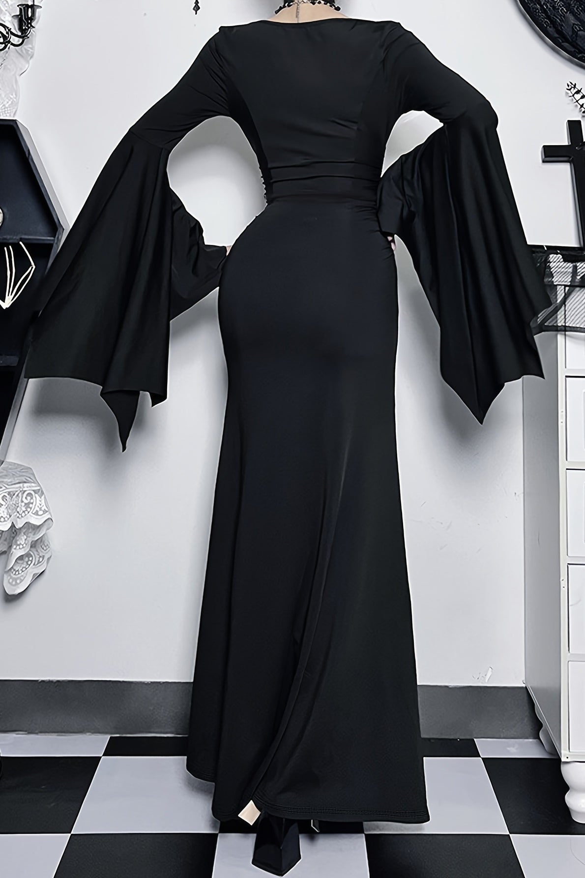 Batwing Slim Gothic Dress