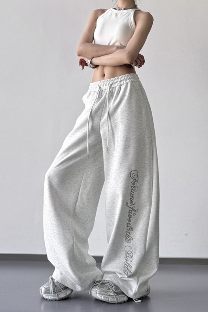 High Waist Wide Leg Straight Casual Pants