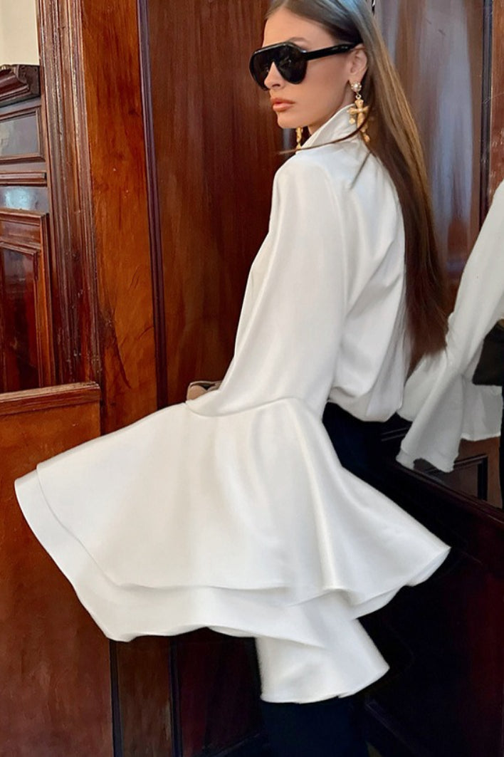 Victorian Elegant Satin Blouse