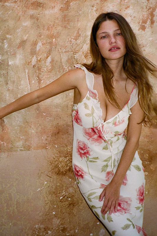 Floral Cami French Style Party Dress