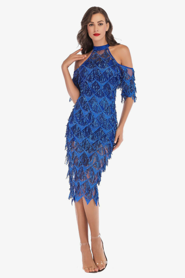 Cocktail Sequin Maxi Dress
