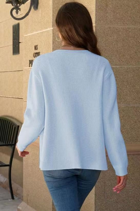 Cozy Knit Long-Sleeve Cardigan for Effortless Style