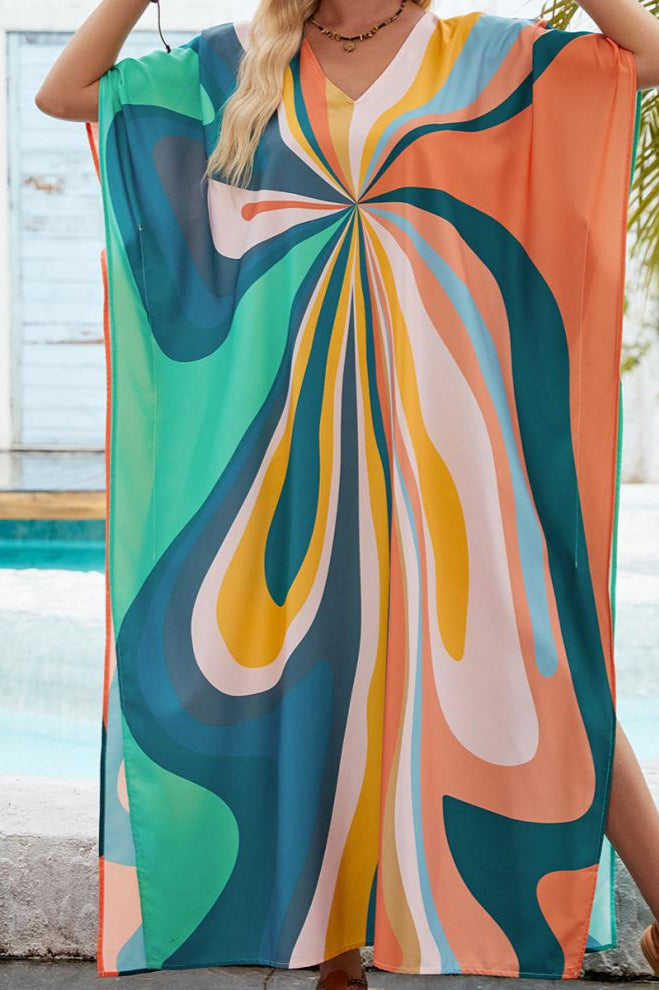 Loose Floral Duster Cover Up