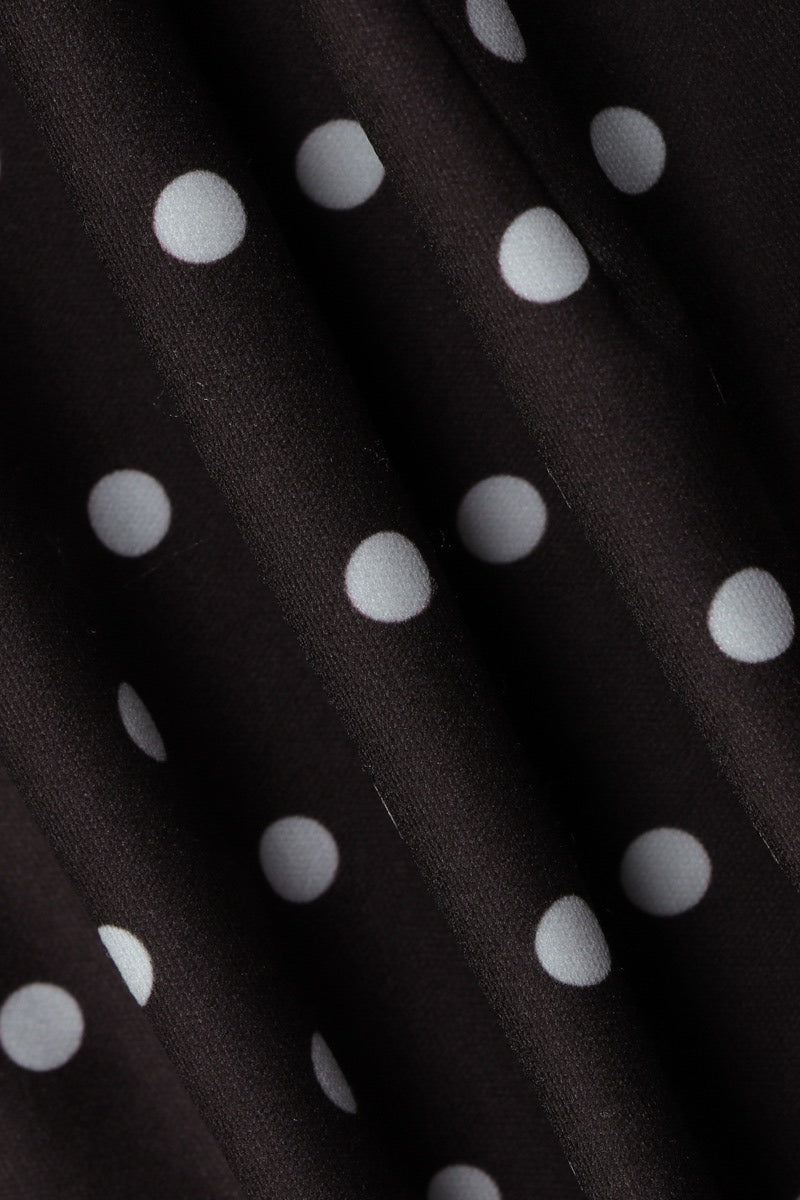 Polka Dot Square Neck Cap Sleeve Scarf Mini Dress