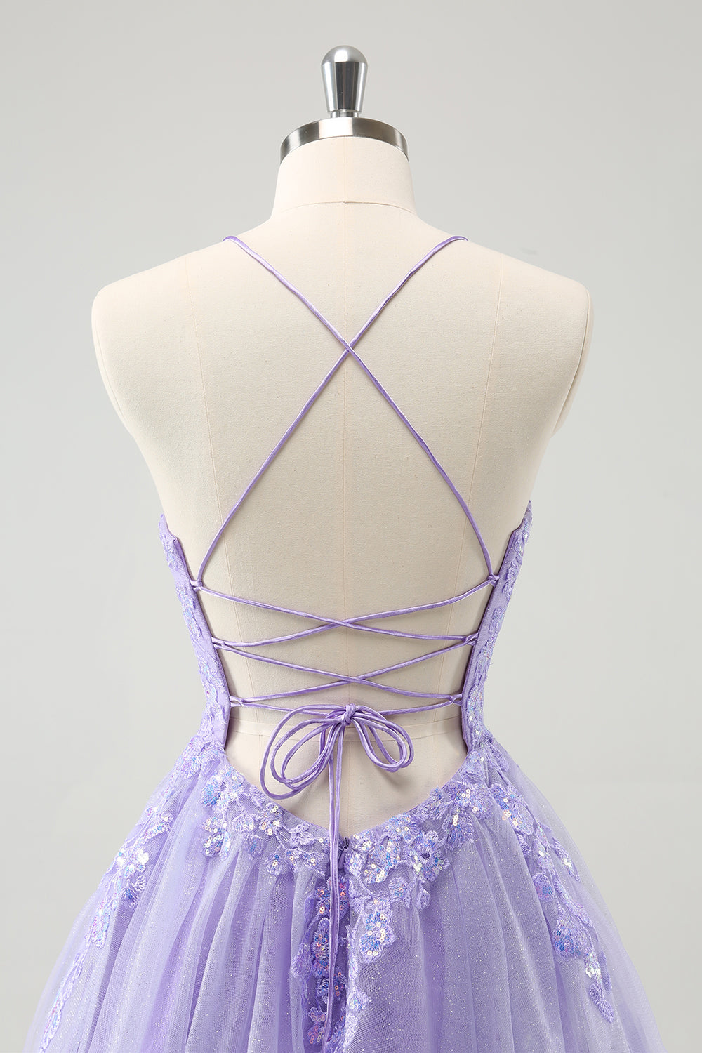 Cute Glitter Blue A Line Sequins Short Homecoming Dress with Appliques - Fashionpara