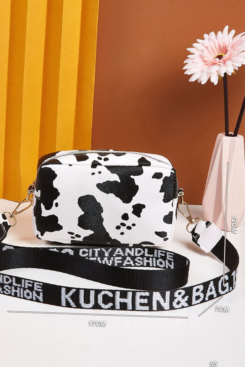 Cow Pattern Crossbody Bag - Fashionpara