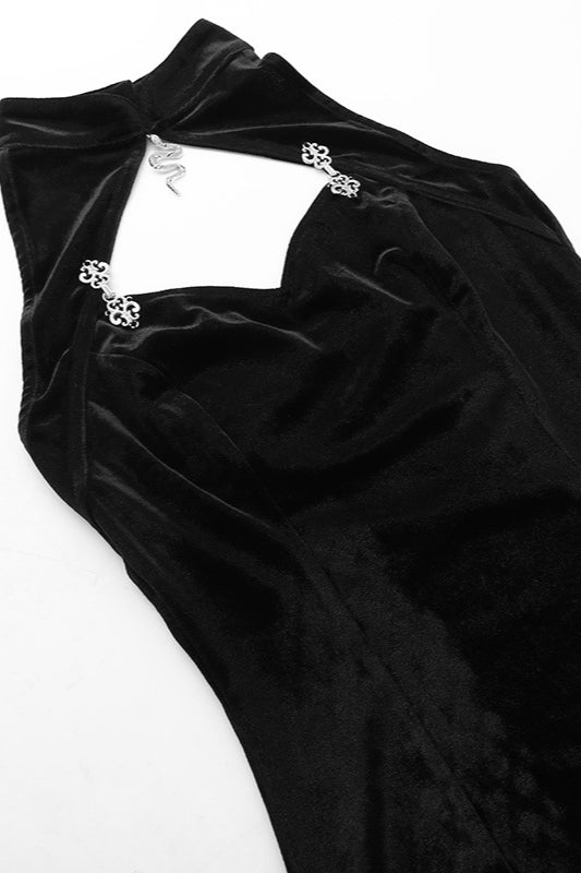 Slit Cheongsam Gothic Dress