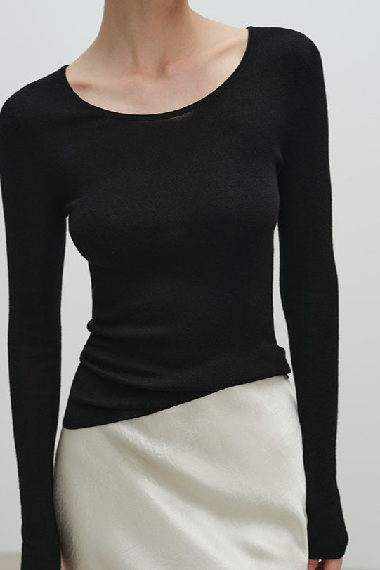 Soft Wool Seamless Multi-Neck Slim Knit Base Layer