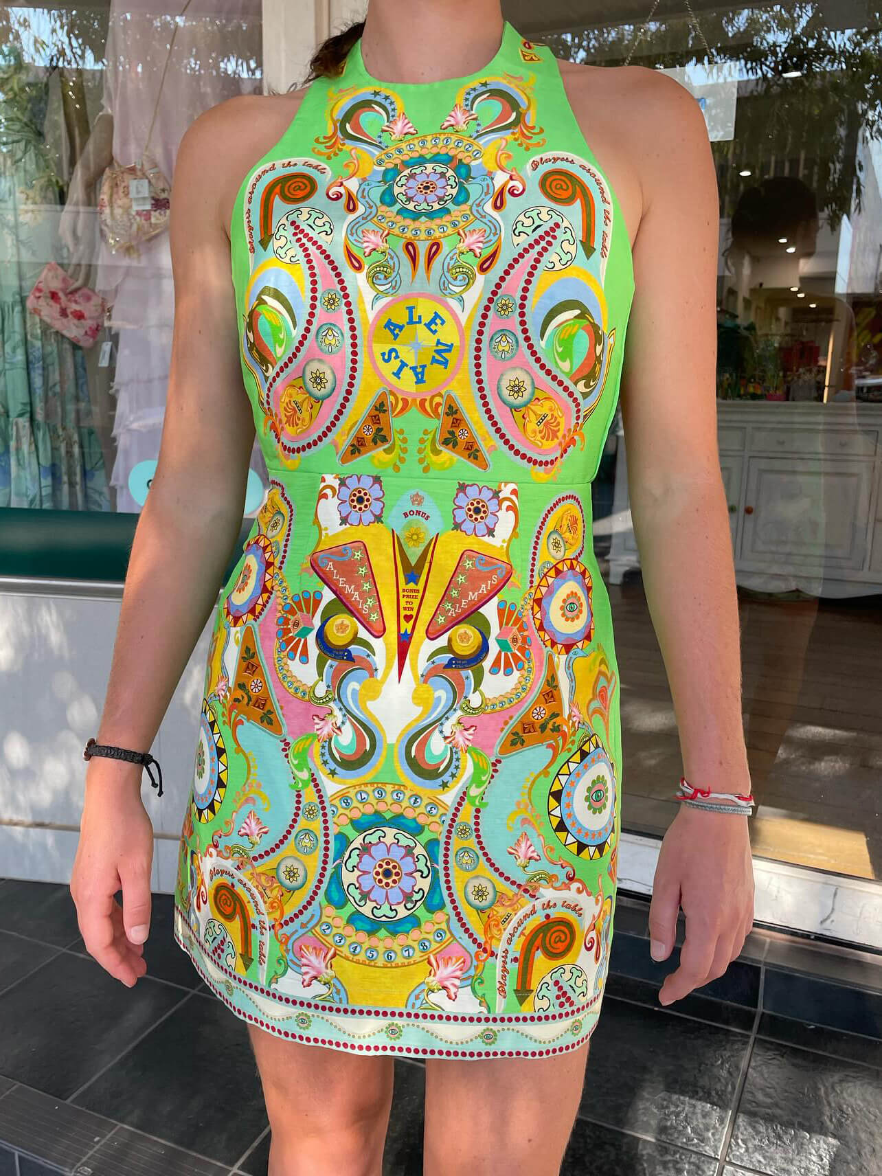 Backless Modern Ethnic Printed Mini Dress - Fashionpara