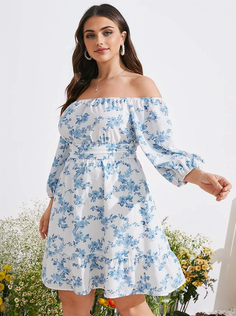 Off Shoulder Beach Mini Sundress 4
