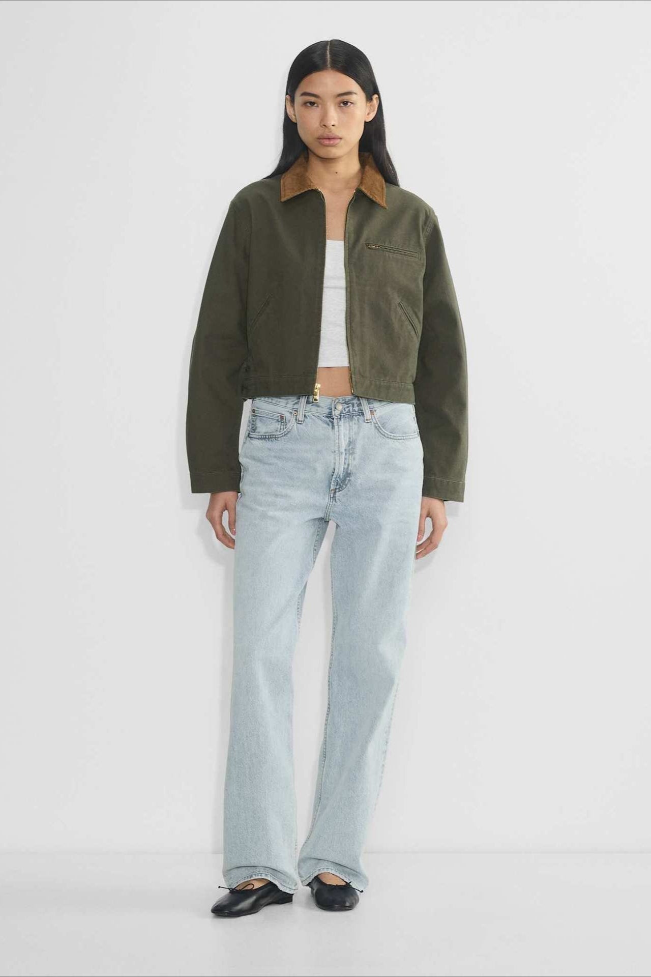 American Vintage Utility Cropped Coat - Fashionpara