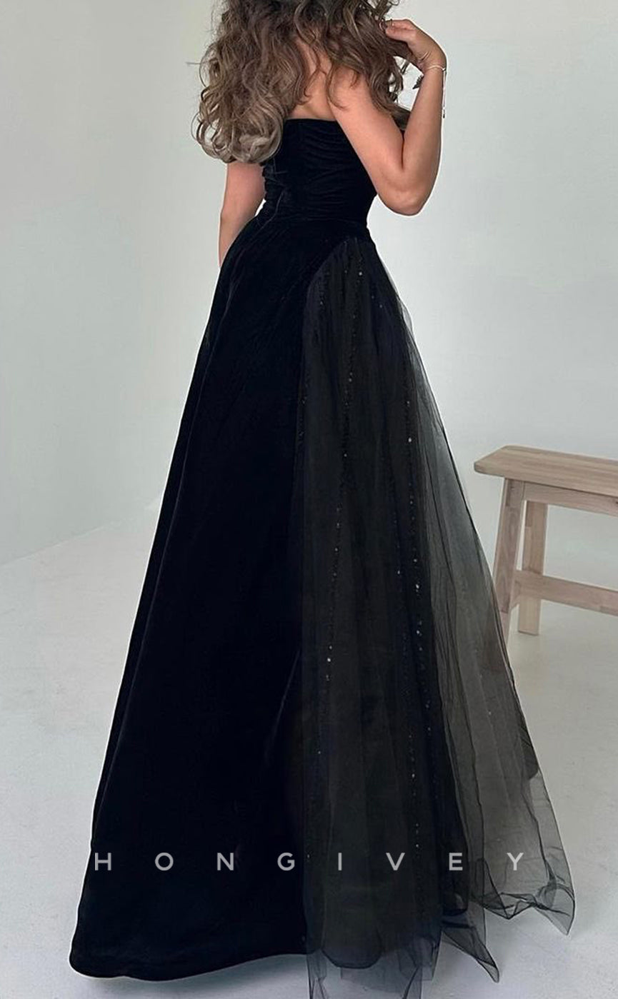 L2786 - Bateau Sleeveless A-Line Party Prom Evening Dress - Fashionpara