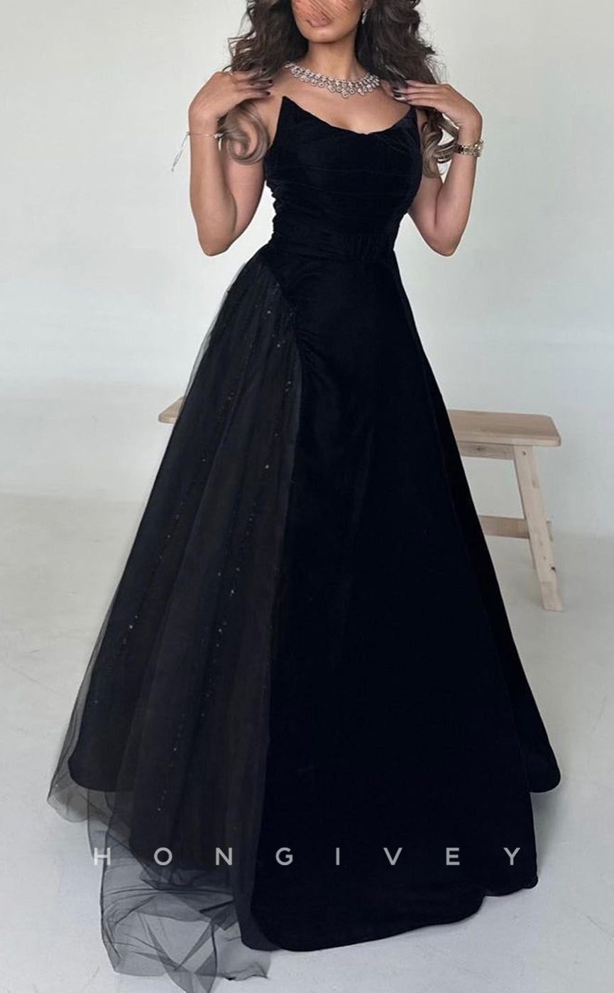 L2786 - Bateau Sleeveless A-Line Party Prom Evening Dress - Fashionpara