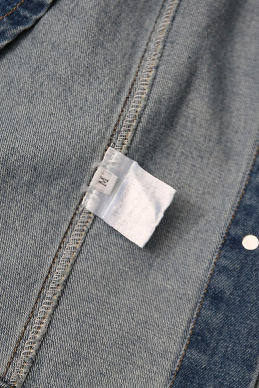 Belted Cami Button Front Denim Dress