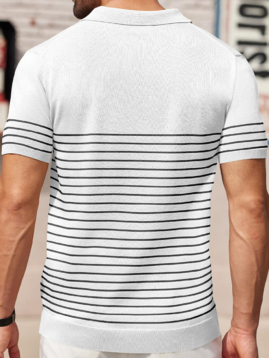 uniqshe Men's Icy Silk Business Casual Polo Sweater