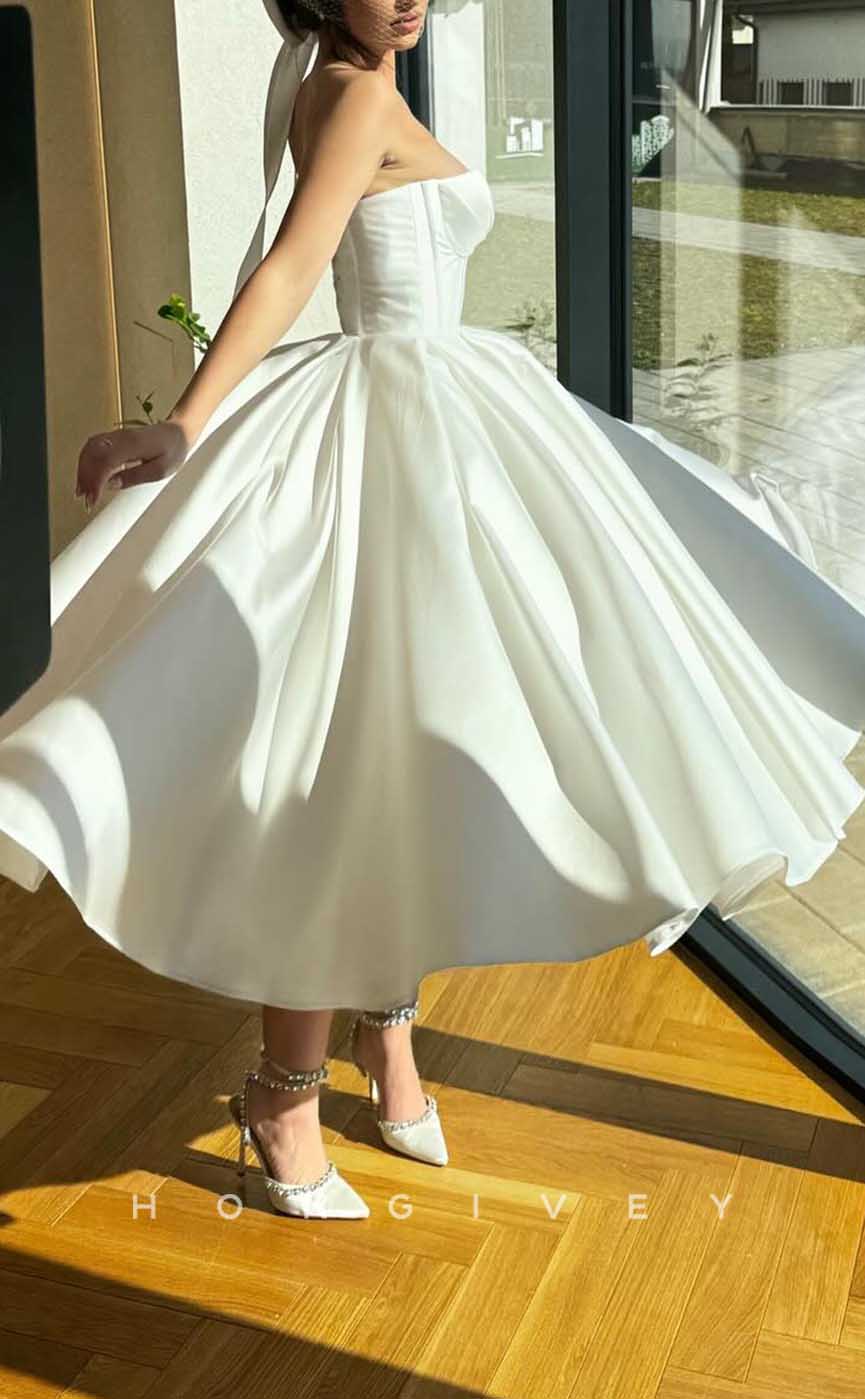 L2850 - A-Line Sweetheart Strapless Empire Party Prom Evening Dress - Fashionpara