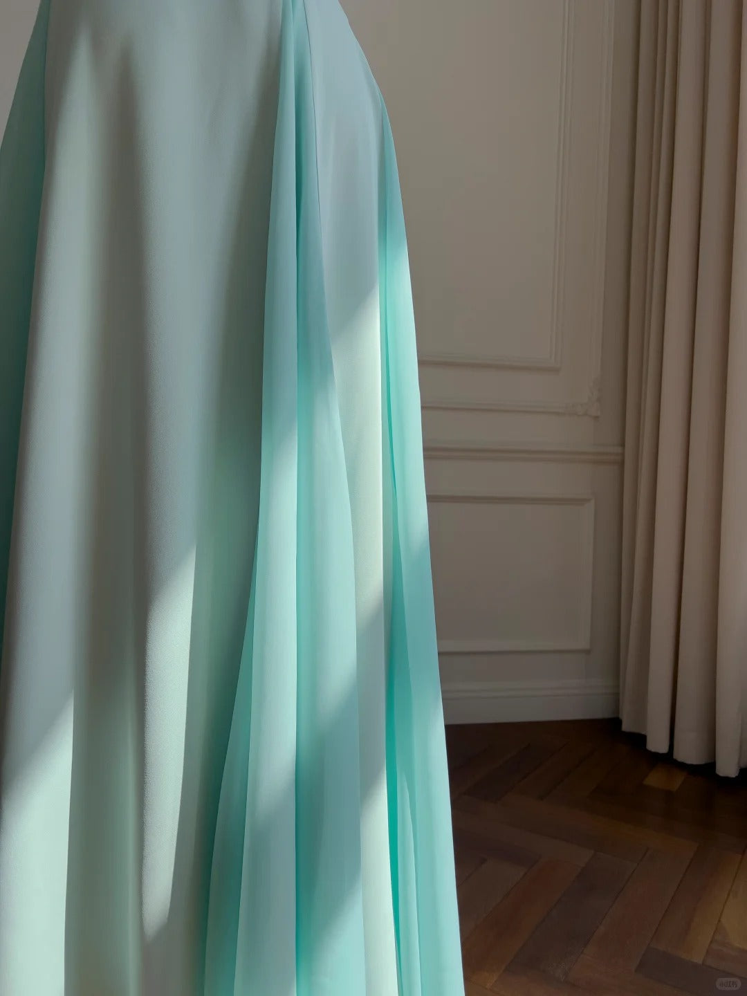 Sweet A-line Strap Chiffon Long Prom Dress Evening Dress P4043