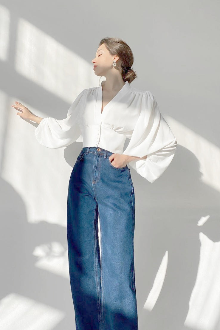 Victorian Tailored V Blouse