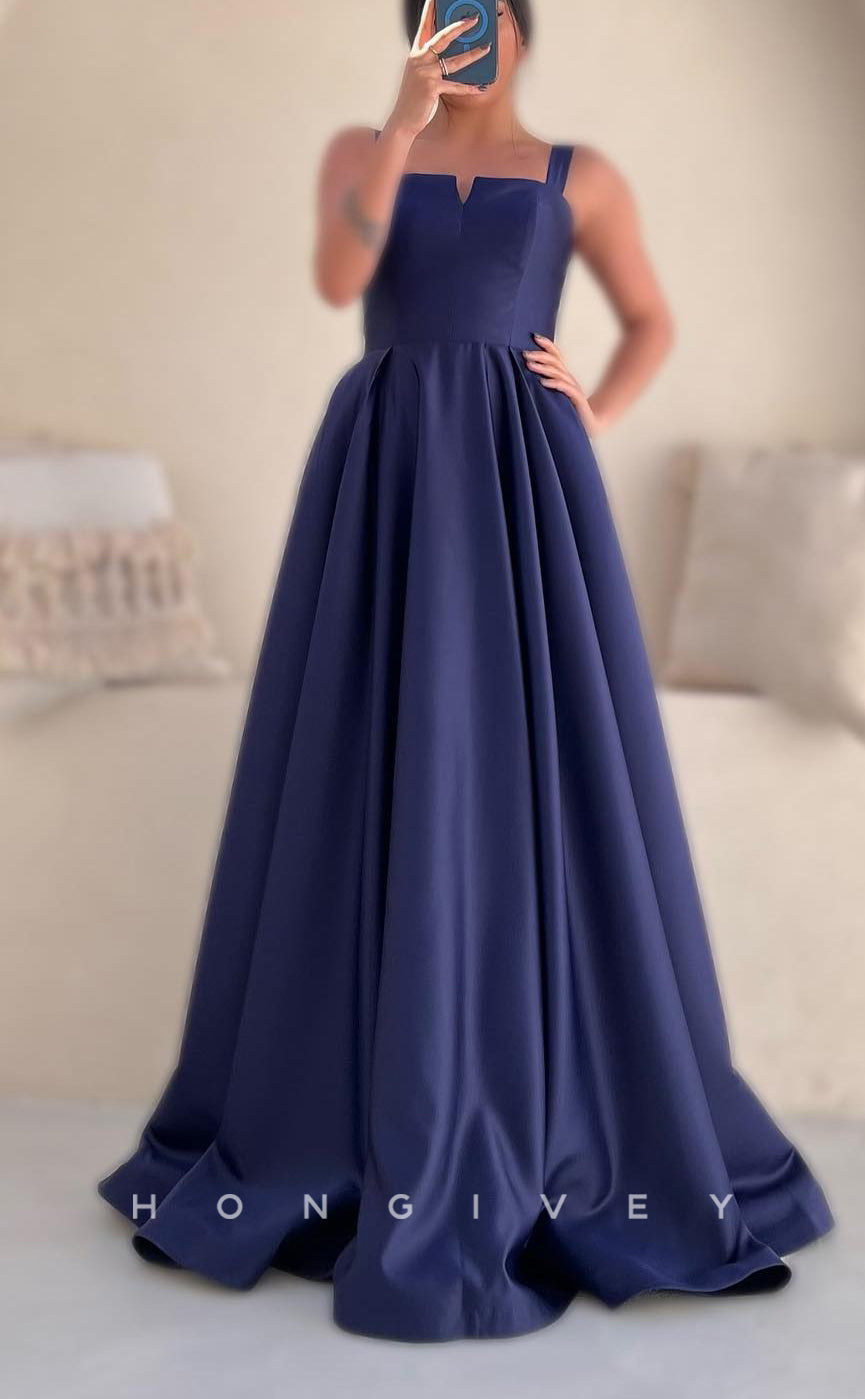 L2946 - Satin A-Line Sleeveless  Empire Party Prom Evening Dress - Fashionpara