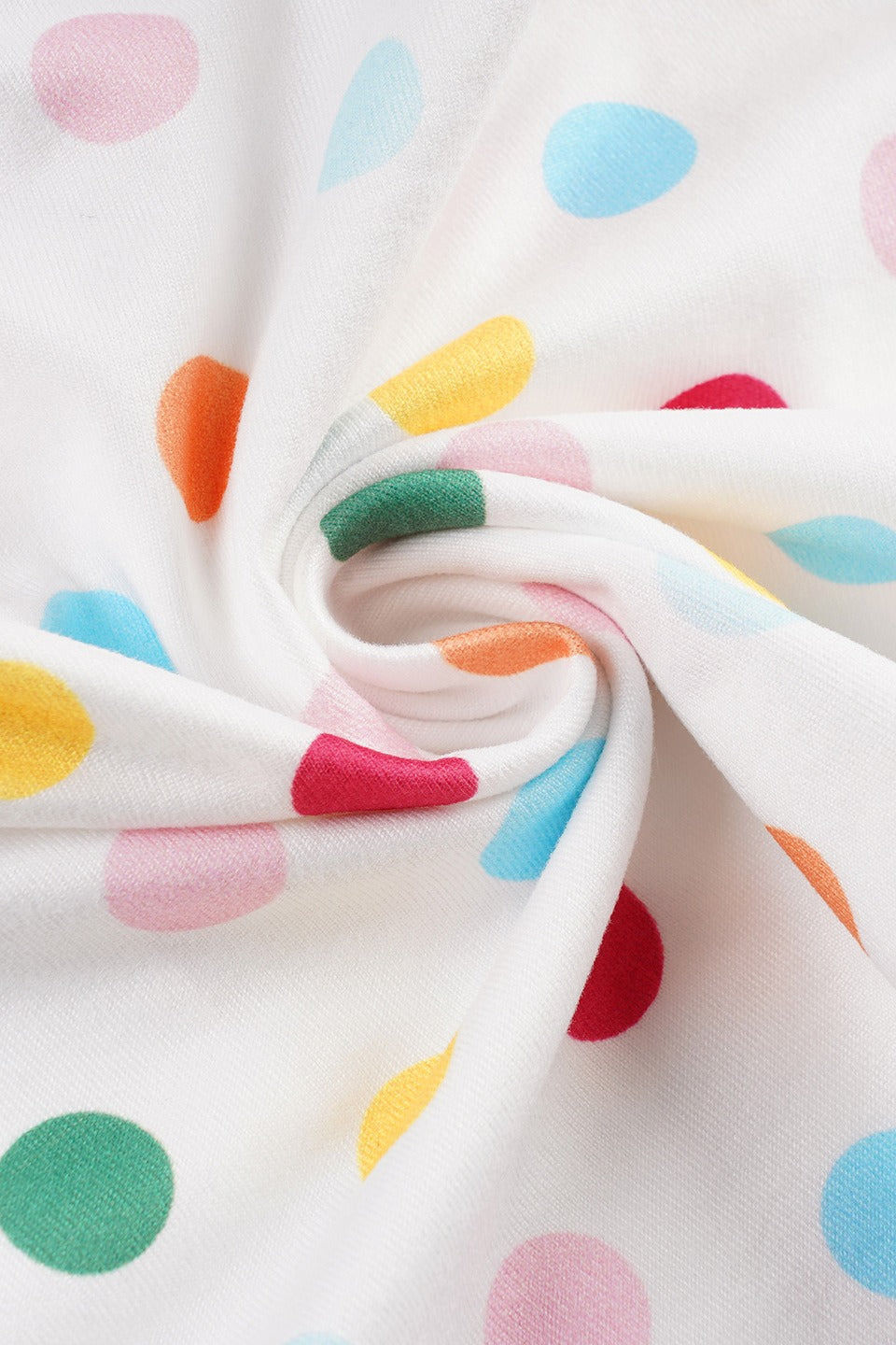 Colorful Polka Dot Halter Slim Fit Crop Top - Fashionpara