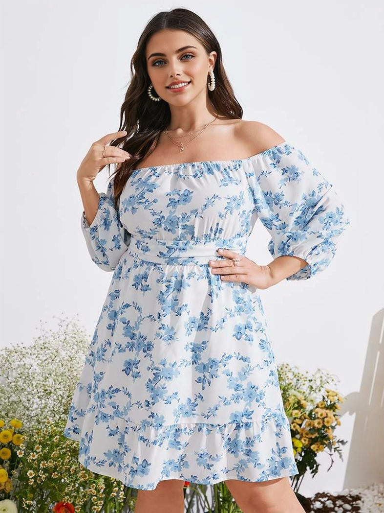 Off Shoulder Beach Mini Sundress 5
