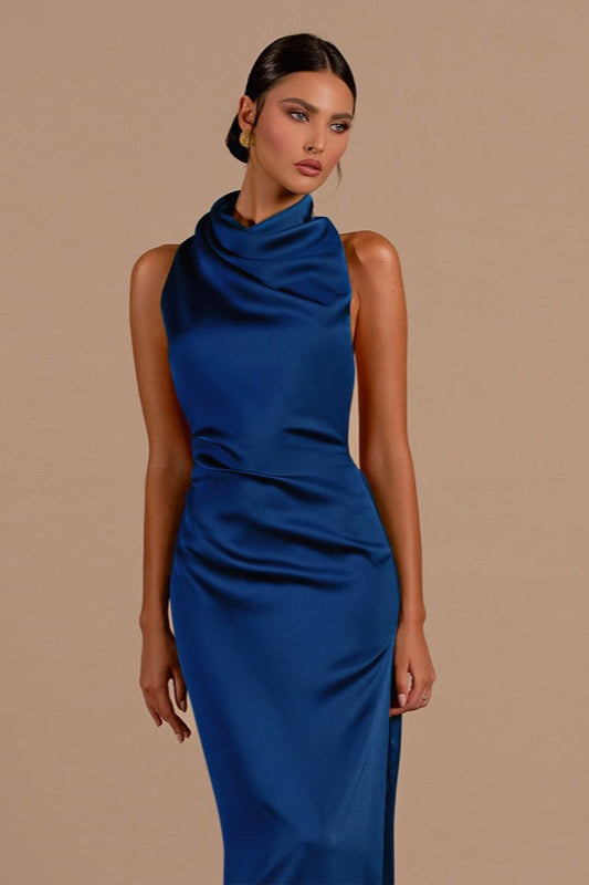 Sophisticated Fitted Party Dress - Fashionpara