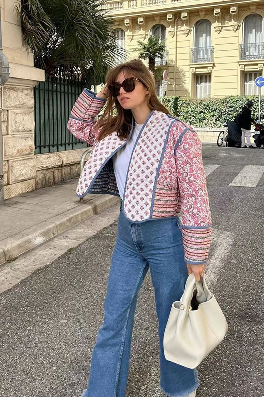 Reversible Printed Padded Coat for Versatile Streetwear Style