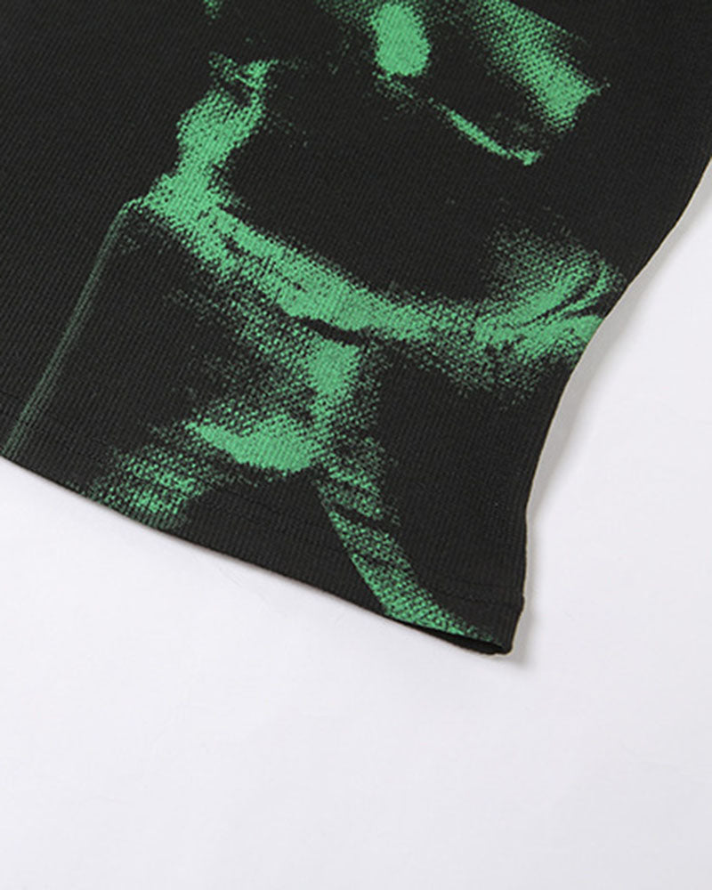 Emerald Flames Bodice Corset Top - Fashionpara