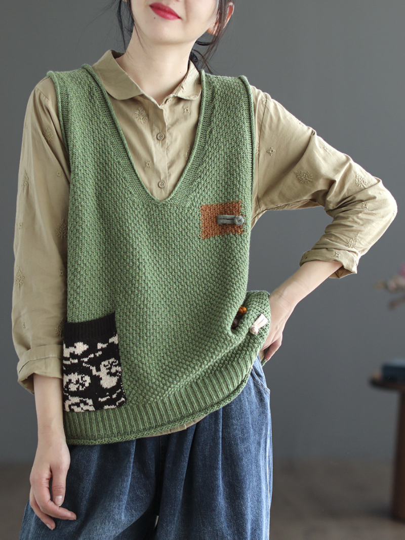 Everyday Cotton V-neck Pullover Sweater 4