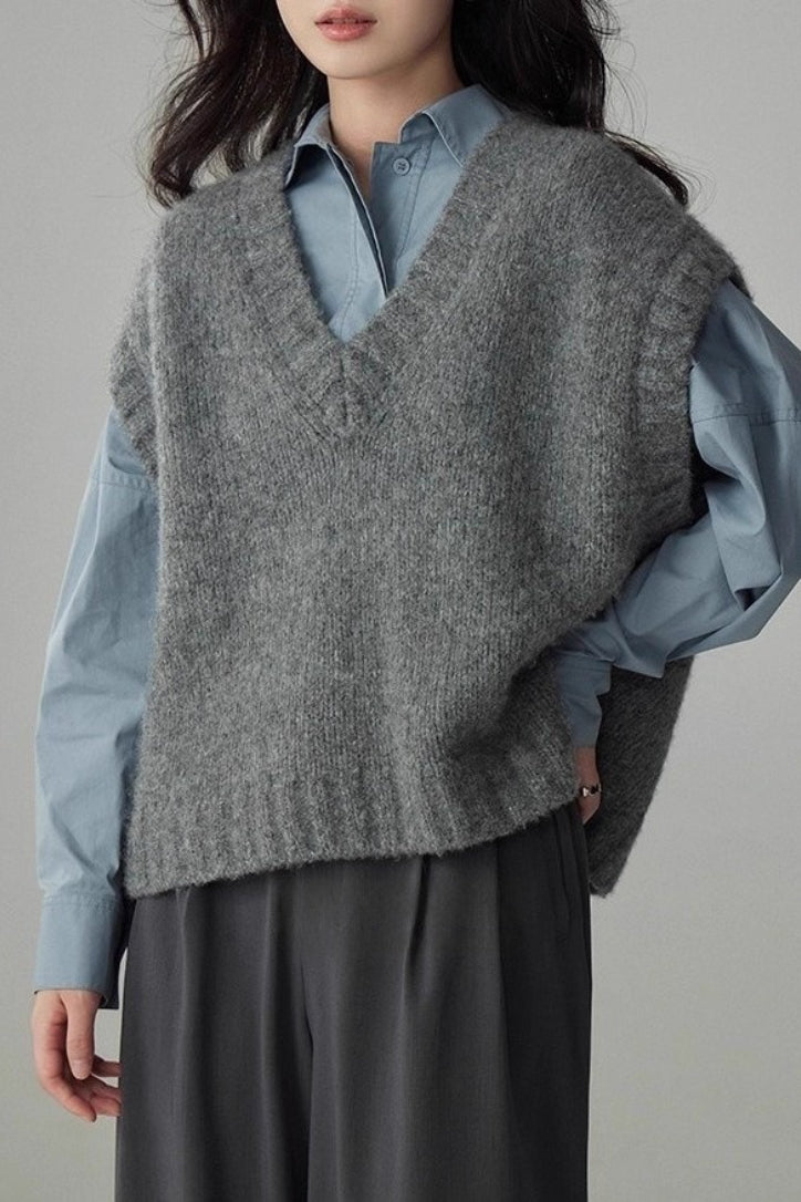 Relaxed Fit Layered Knit Top