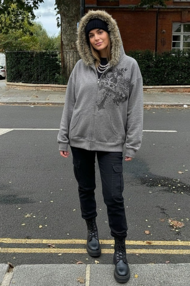 American Gothic Skeleton Bone Hoodie