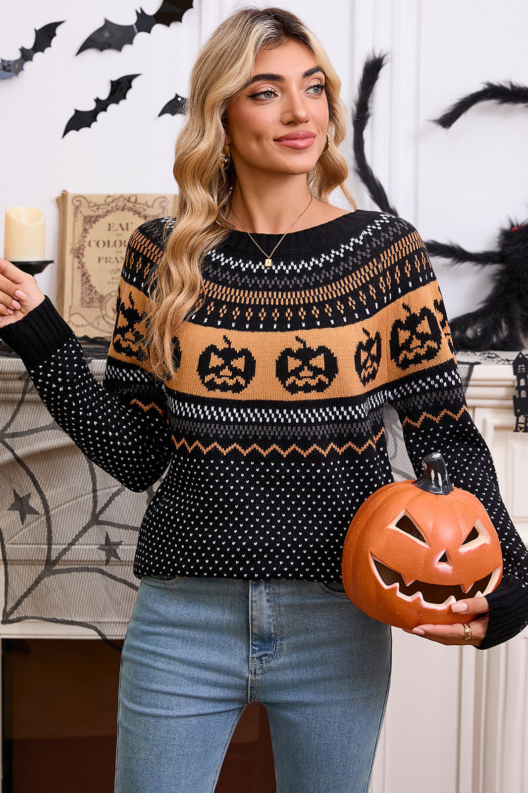 PrincessAce Retro Dot Knit Sweater for Halloween Fun