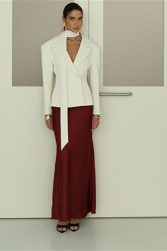 Vintage V-Neck Single Button Blazer