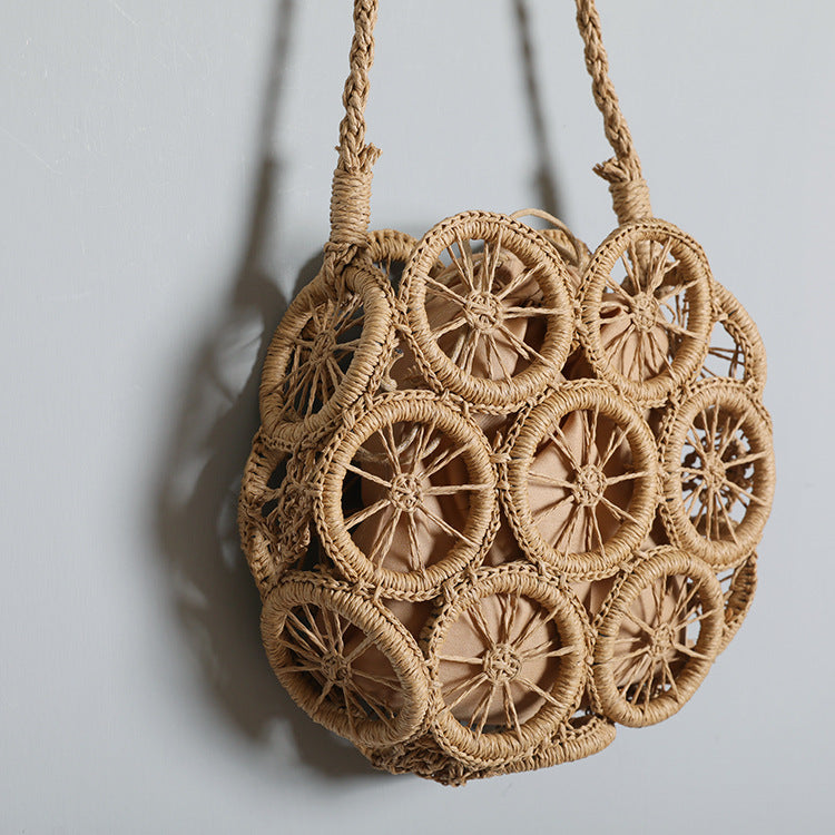 Vintage Hollow Straw Bag