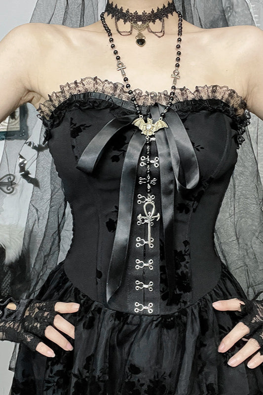 Sheer Lace Gothic Dress