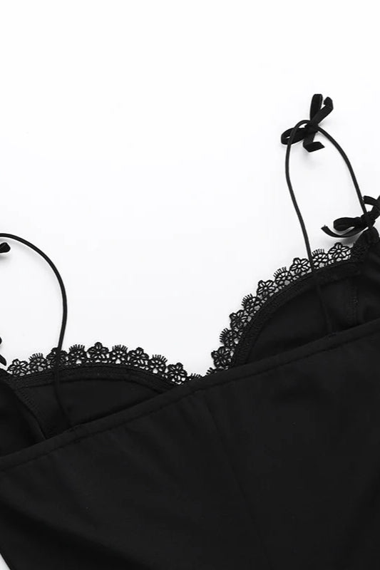 Lace Trim Cami Party Dress