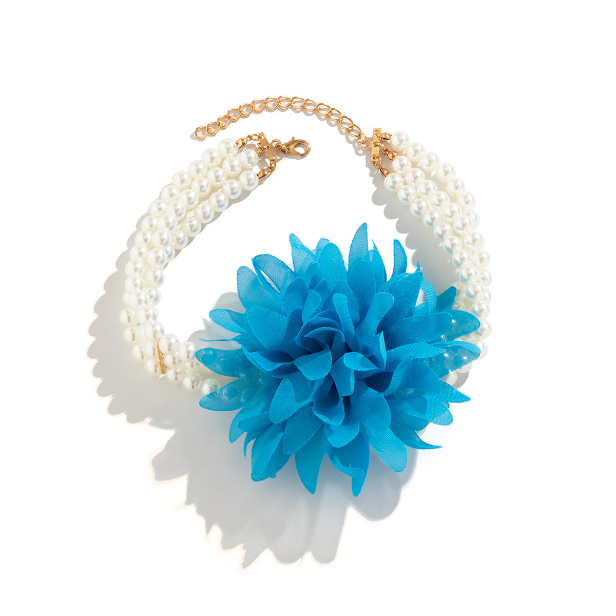 Pearl 3D Flower Necklace