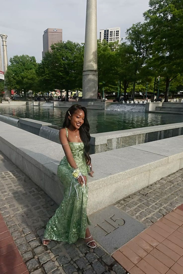 Green Sequin Mermaid Long Prom Party Dress Graduation Dress - Fashionpara