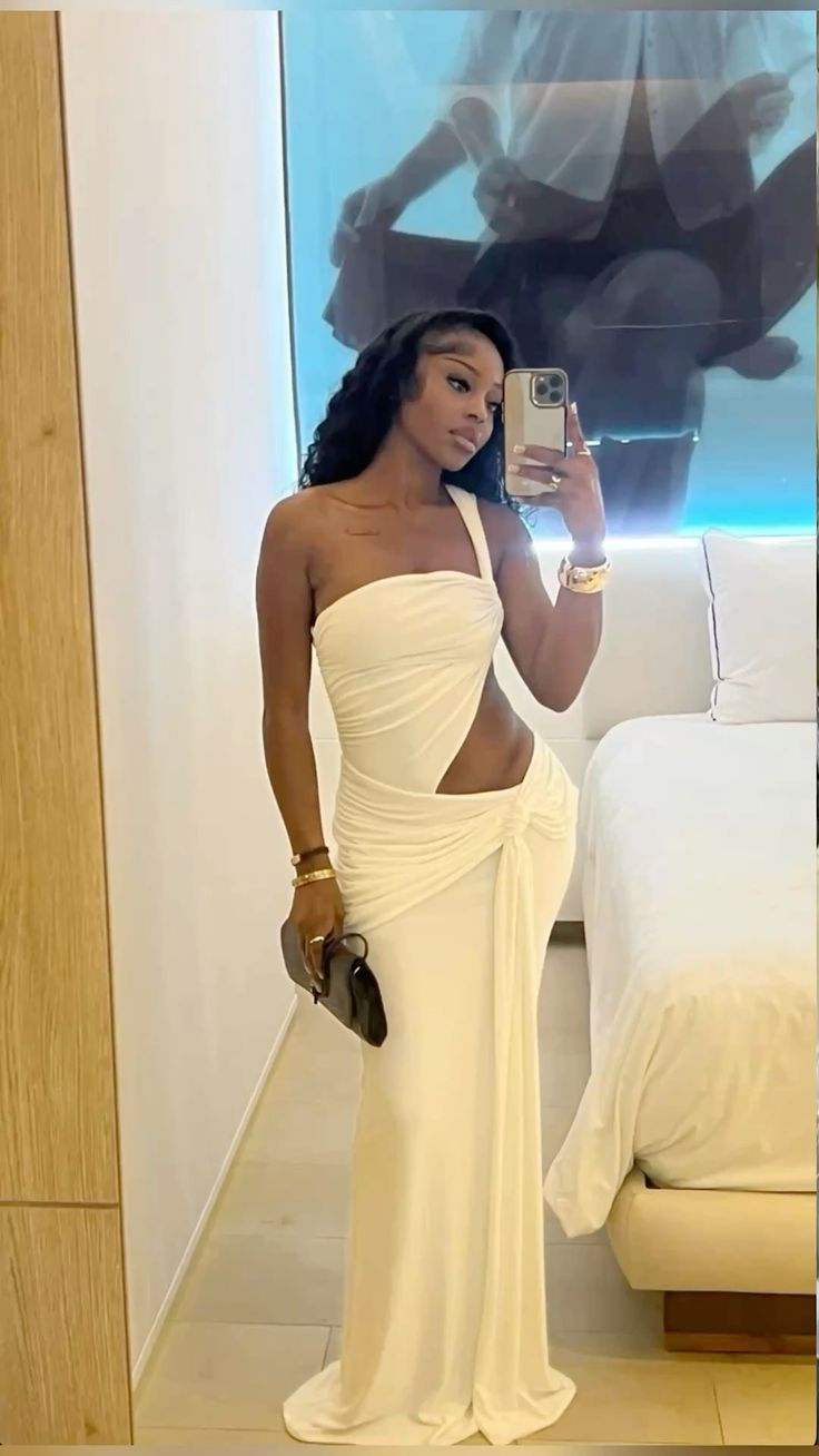 Sexy White Prom Dress Mermaid 22nd Birthday Outfit - Fashionpara