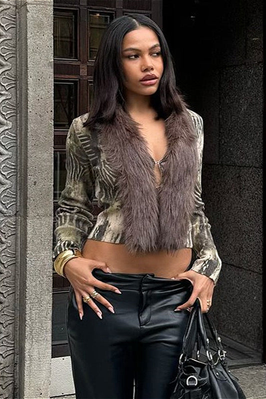 Trendy Y2K Fuzzy Knit Cardigan for Effortless Style